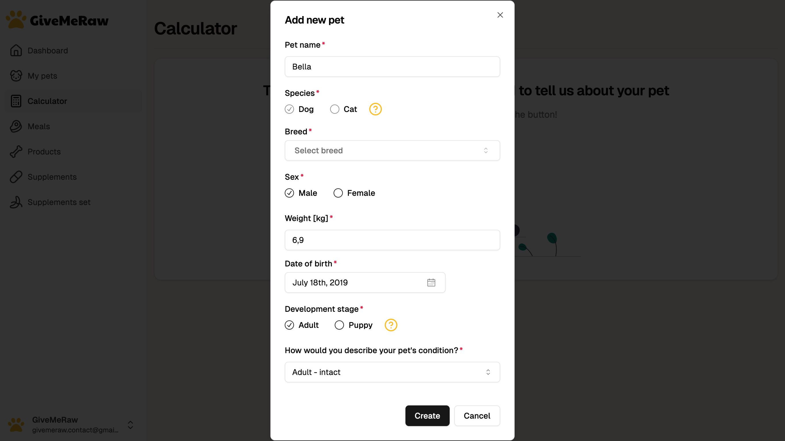 Create Pet